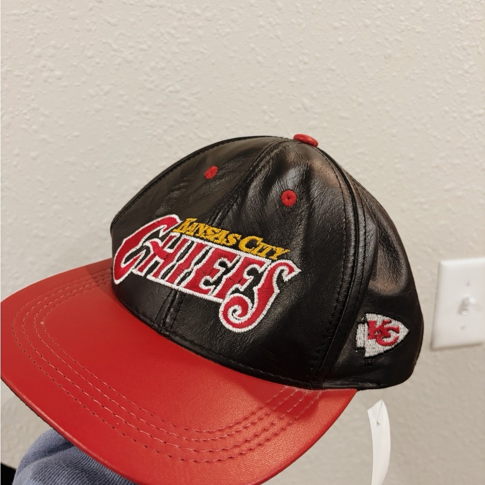 VINTAGE Kansas City Chiefs Leather Hat